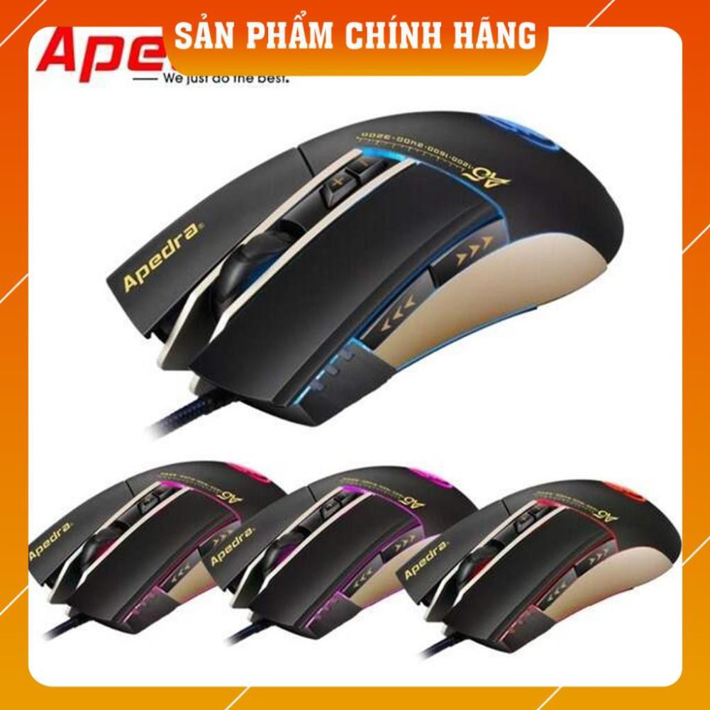Chuột Gaming Apedra A5 - Led RGB - Bảo hành 12 tháng chính hãng