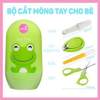 Bộ cắt móng tay đủ màu cho bé trai bé gái 4 món dễ thương tiện dụng, an toàn cho bé