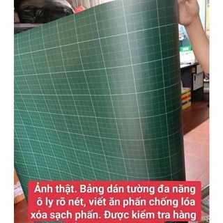 Bảng decal dán tường có ô ly viết phấn