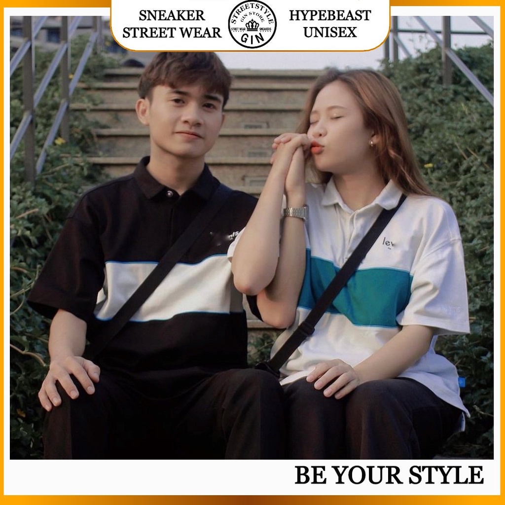 Áo thun polo Levent mini popular phông cổ trụ Unisex nam nữ cotton oversize form rộng - Gin Store