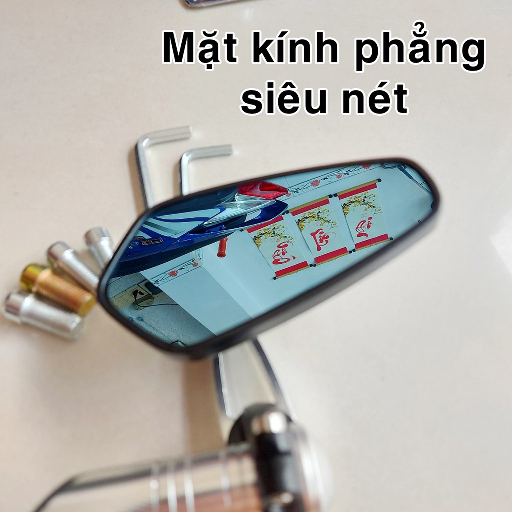 Gương chiếu hậu crg gắn vario, air blade, sh, future, wave, exciter, winner...tặng đủ ốc và 2 cây lục giác chỉnh kính