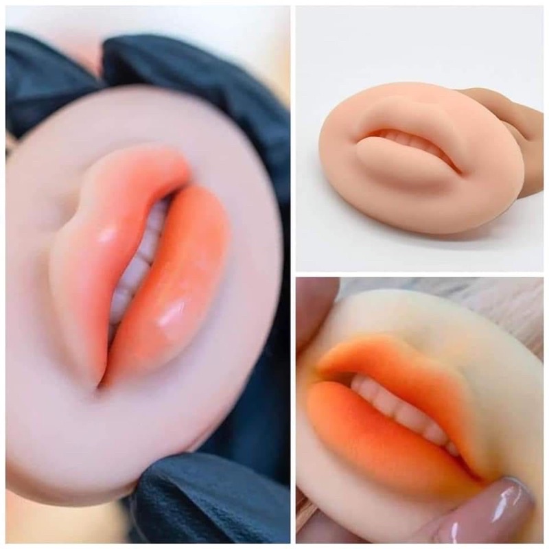 Môi giả 5D học phun xăm silicon mềm dẻo