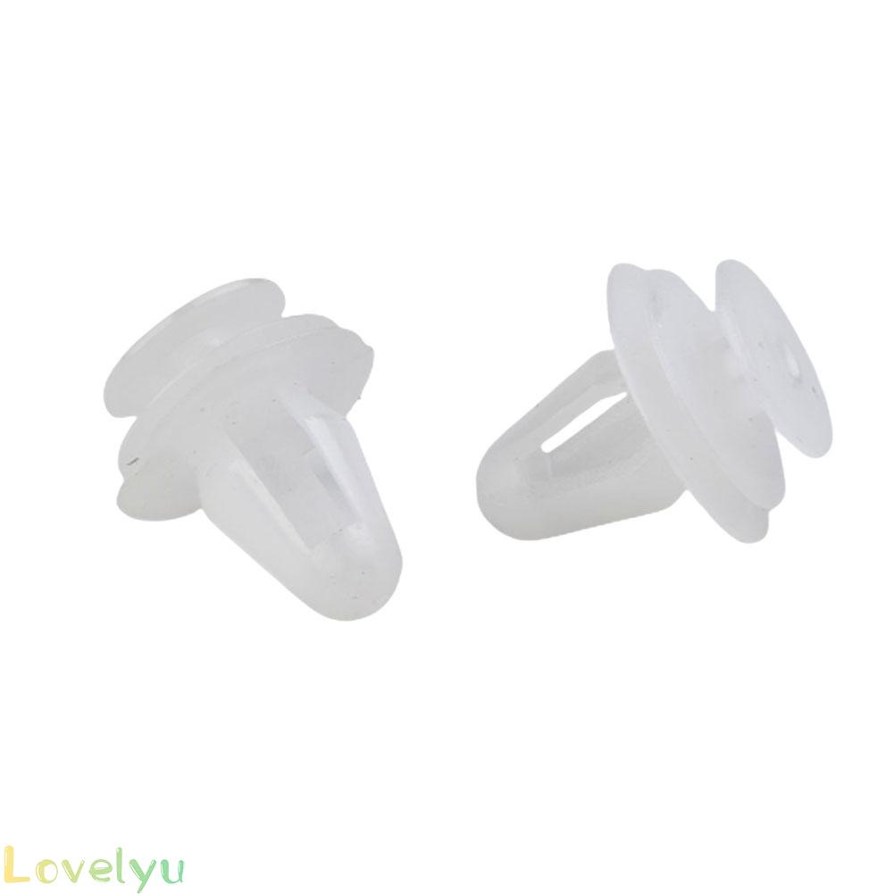 ◀READY▶Bumper clips Rivets Trunk 100Pcs Accessories Auto Car Fender Push White# Good Quality