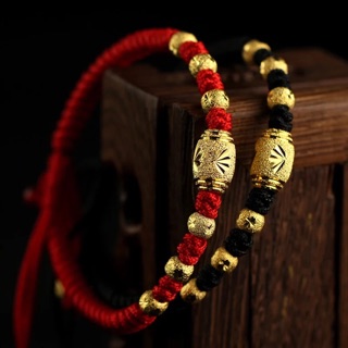 Vòng Tay Hame - Charm Bạc Hạt Đậu Tết Dây Chỉ Đem Lại Bình An May Mắn