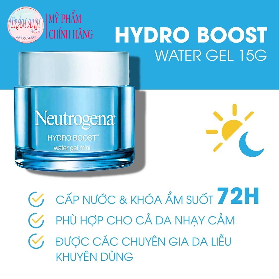 Kem Dưỡng Ẩm Neutrogena Water Gel Cung Cấp Nước Cho Da Hydro Boost mini 15Gr
