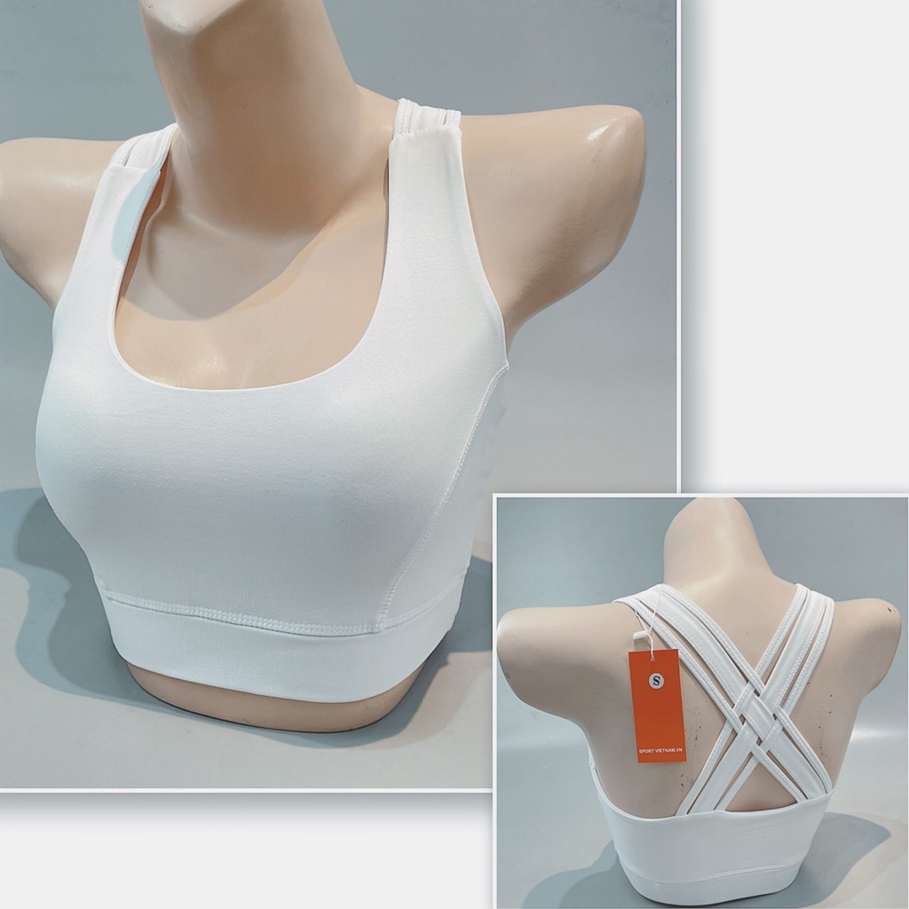 Bra phối 6 dây chất thun co giãn thấm hút mồ hôi nhiều màu sắc - Yoga An Viên
