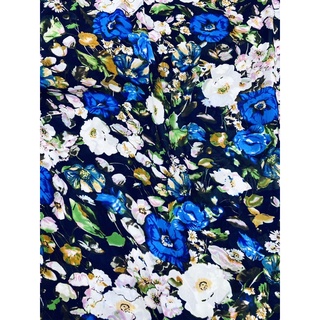 Vải voan chiffon hoa đều May đầm áo MS25101