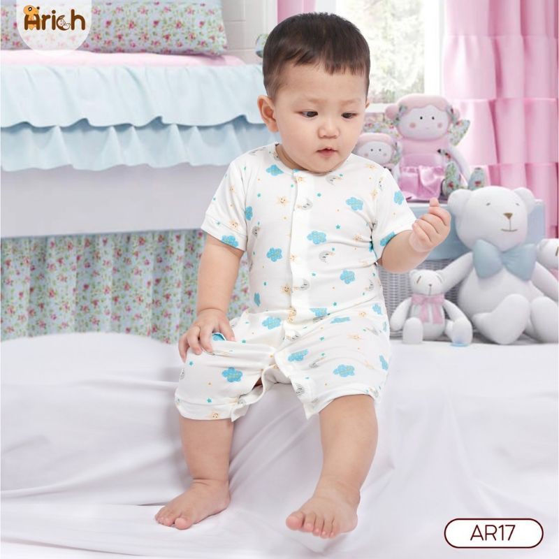 Body cộc tay cài thẳng Luxry-Arich vải sợi tre cao cấp