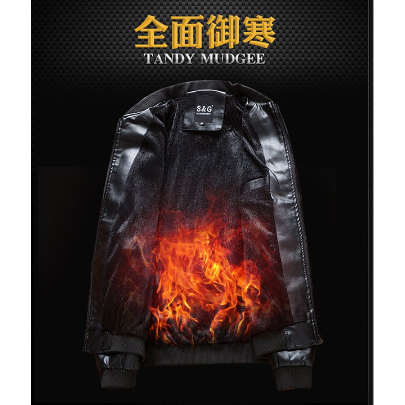 Áo khoác da nam phong cách cao cấp. | BigBuy360 - bigbuy360.vn