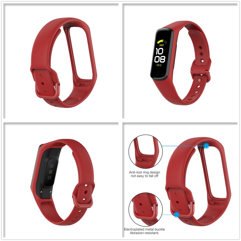 Dây đeo thay thế chất liệu silicon màu trơn cho Samsung -Galaxy Fit2 R220