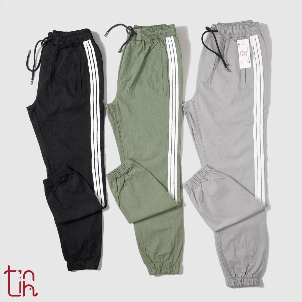 QUẦN JOGGER 3 SỌC NAM, NỮ CHẤT ĐŨI XUẤT KHẨU CAO CẤP