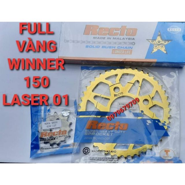 NHÔNG SÊN DĨA VÀNG WINNER 150 MẪU DĨA LASER 01 CHÍNH HÃNG RECTO THAILAN