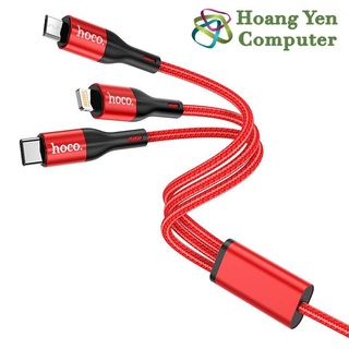 Cáp sạc HC X2 MAX 3 đầu ( ss + ip + typec )