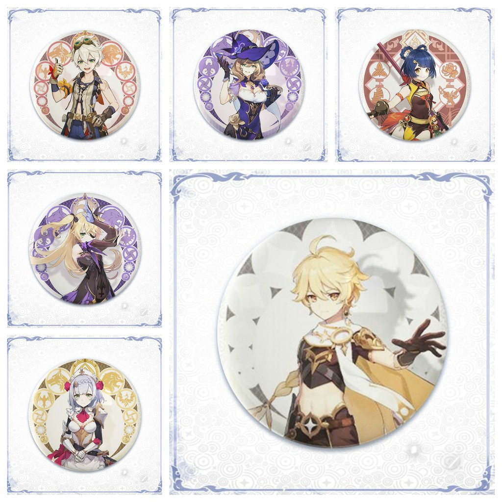 Huy hiệu cái áo IN HÌNH Genshin Impact game chibi dễ thương xinh xắn mẫu 4