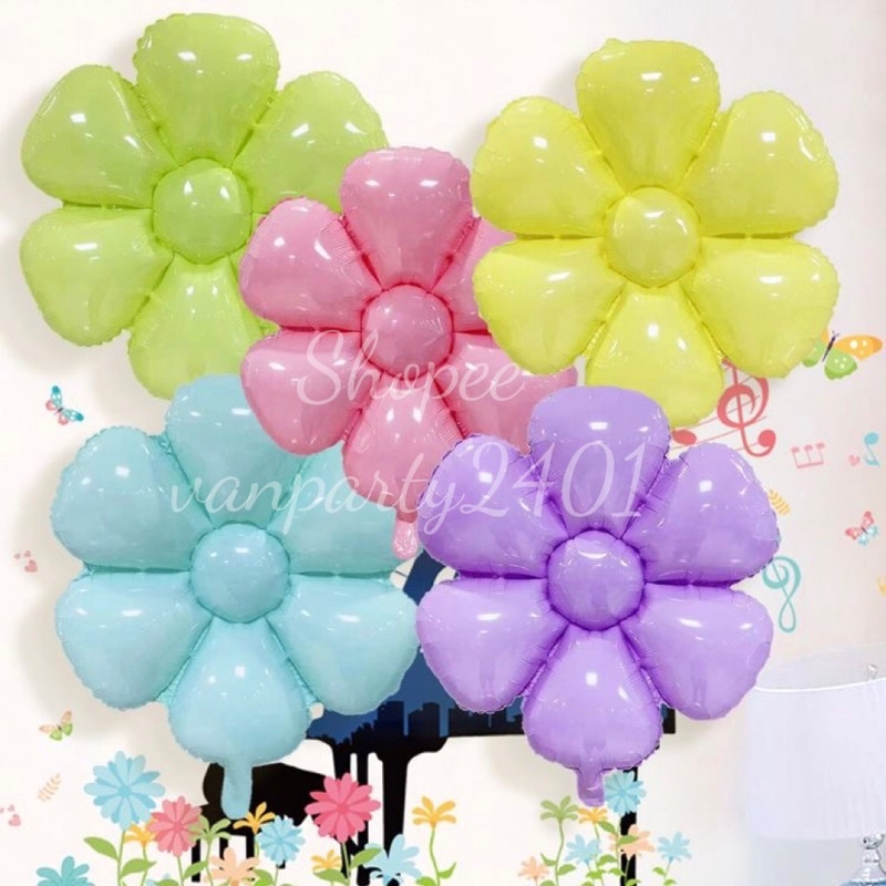 Bóng nhôm hoa cúc nhiều màu sắc  trang trí sinh nhật, party, đầy tháng, dã ngoại, khai trương, cưới hỏi