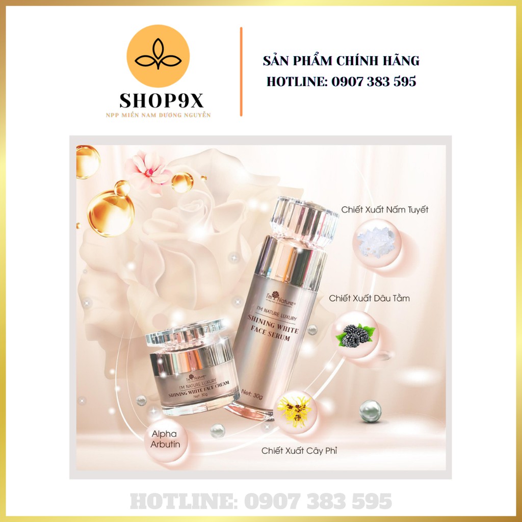 (+Quà) Bộ Kem Dưỡng Trắng Da Cao Cấp I'm Nature Luxury Shining White 60gr