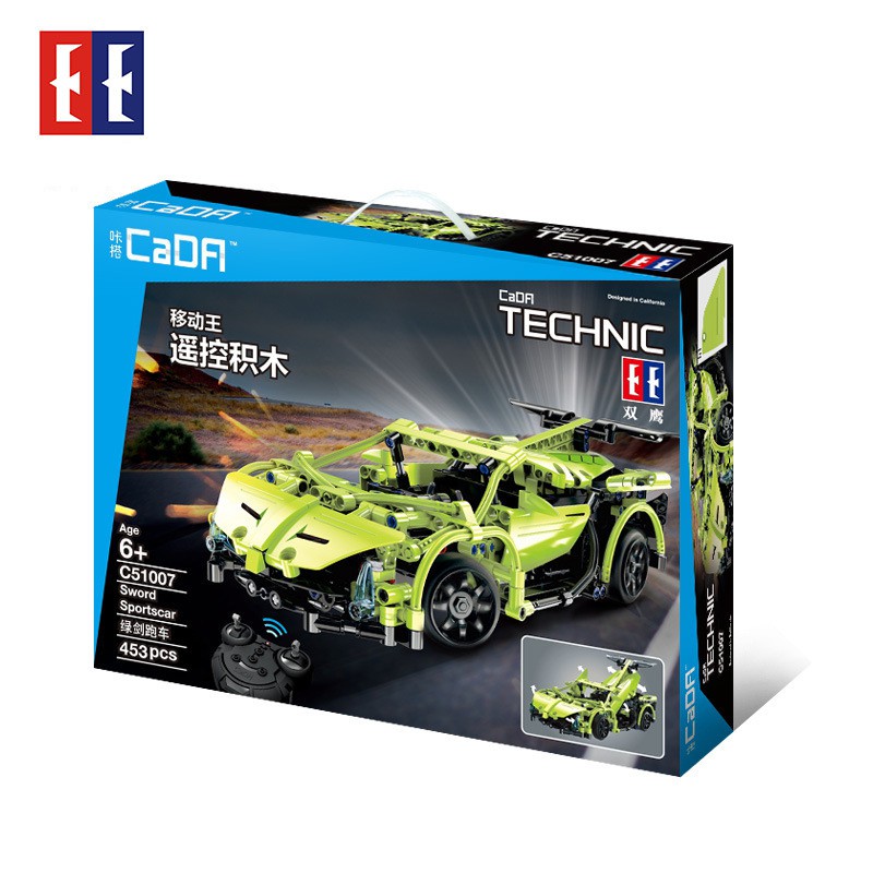 [Hàng Chính Hãng] Bộ Đồ Chơi Xếp Hình CaDA C51007 Lắp Ráp LEGO Mô Hình Siêu Xe Điều Khiển Từ Xa 453 Mảnh Ghép