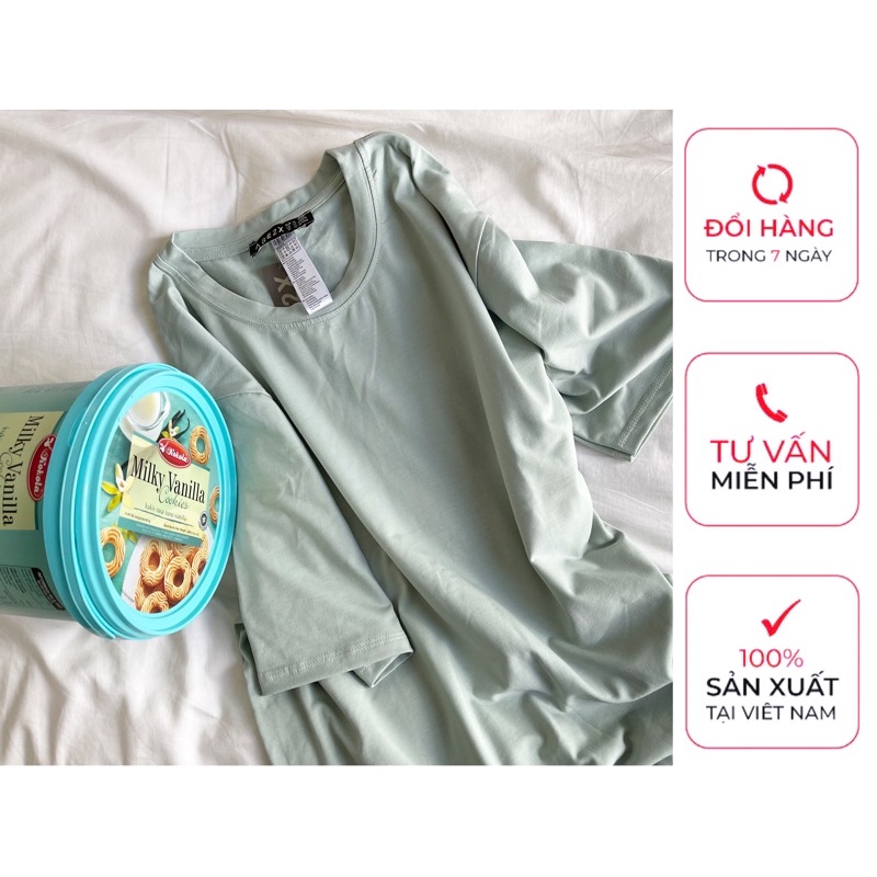 TONE XANH ĐỐM áo thun trơn AGE2X cho ngày hè mát mẻ