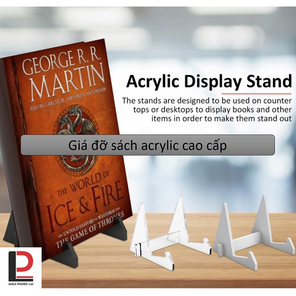 Giá đỡ sách acrylic cao cấp/ Kệ mica trưng bày sản phẩm