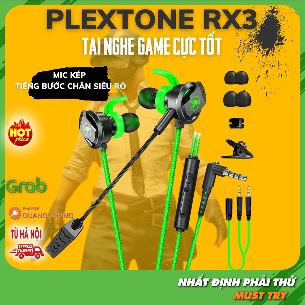 
                        Tai nghe plextone xmowi RX3,tai nghe game dual mic cực hot,chơi tốt PUBG mobile,COD
                    