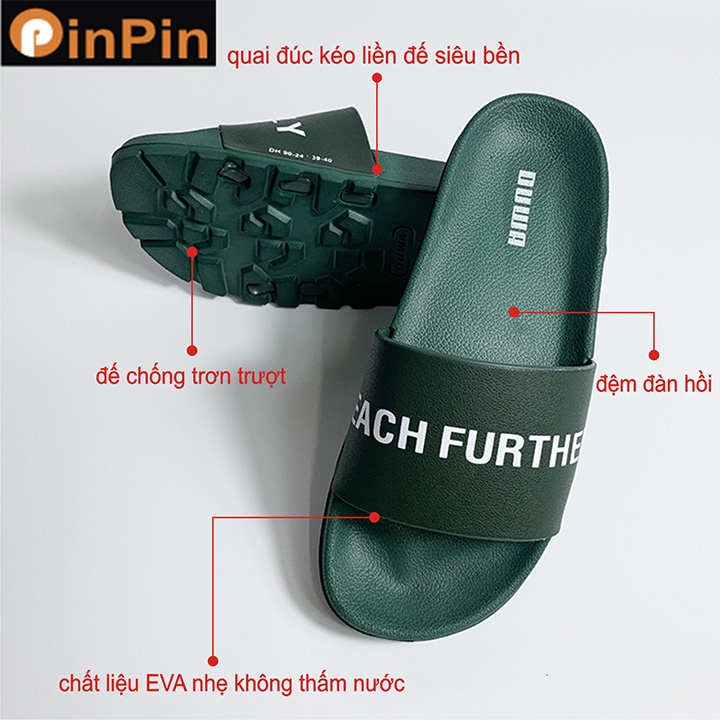 Dép nam quai ngang PinPin chất liệu eva đa năng nhẹ êm đế chống mòn trơn trượt không thấm nước - dw211