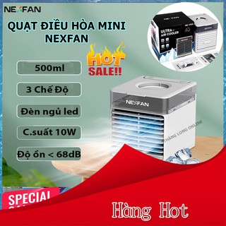 [Giảm giá thần tốc] Quạt Điều Hòa Hơi Nước Mini NexFan, Quạt Phun Sương Tạo Độ Ẩm 3 Chế Độ Gió Làm Mát Dung Tích 500ml -