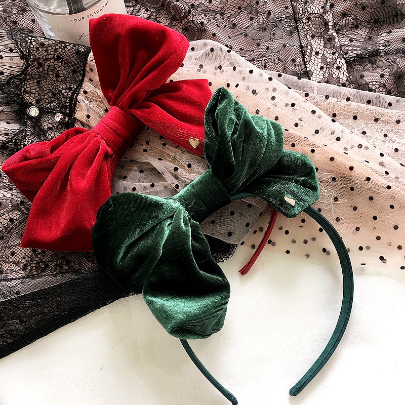 Băng Đô Nhung Thắt Nơ Thời Trang Mới Cho Bé Gái