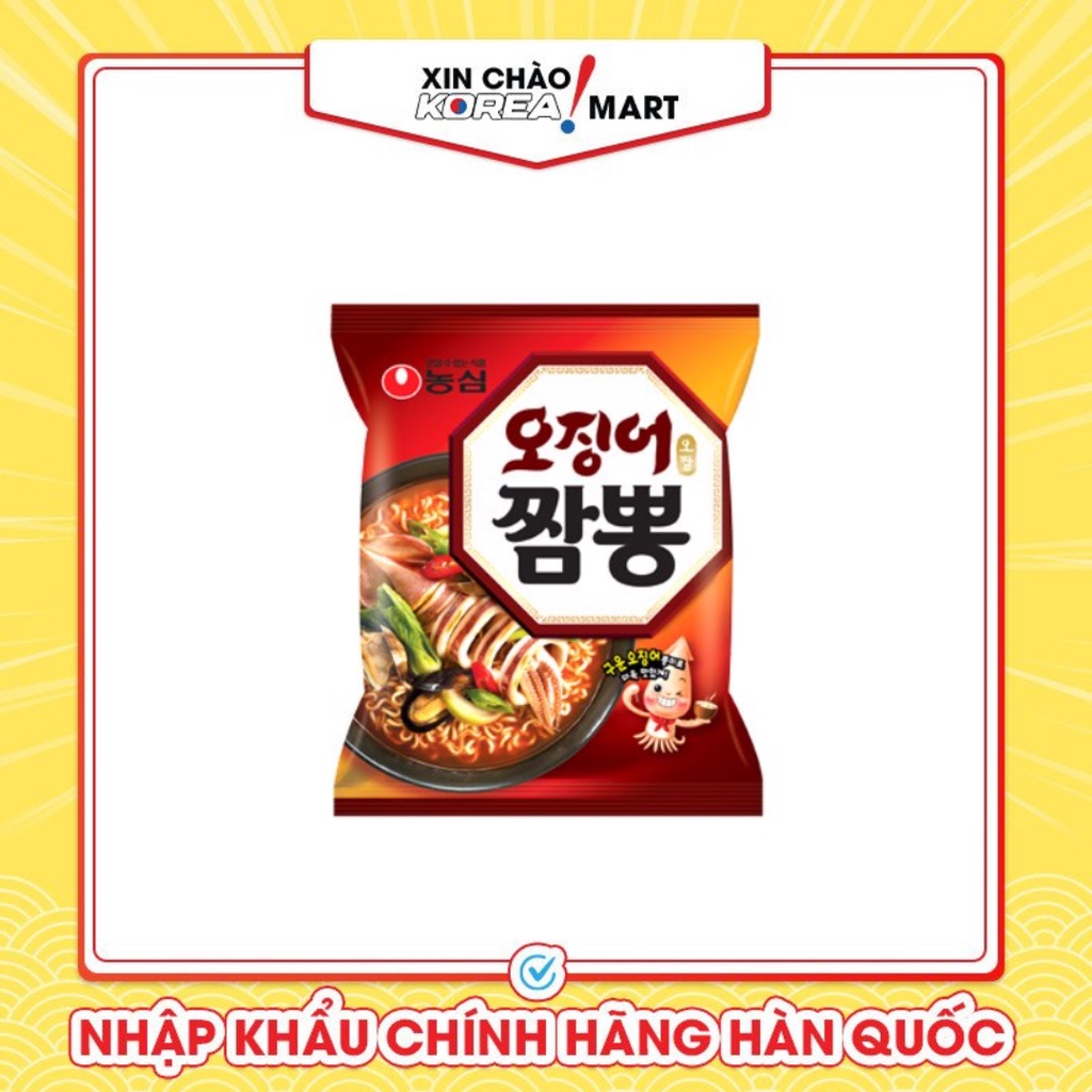 Mì mực Hàn Quốc Jambong 124g Xin Chào Korea Mart