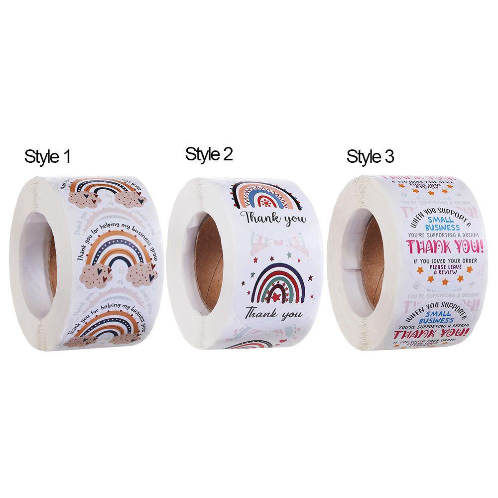 Cuộn 500 Nhãn Dán 1.5inch In Chữ Thank You Dùng Để Trang Trí Quà Tặng