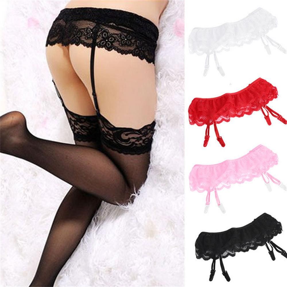 Bộ Vớ Ren Cao Qua Gối + Đai Nịt Bít Tất Thời Trang Gợi Cảm Cho Nữ