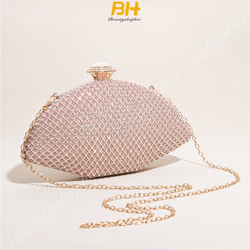 Ví Cầm Tay Đính Đá Lấp Lánh Thiết Kế Mới Cao Cấp Thời Trang