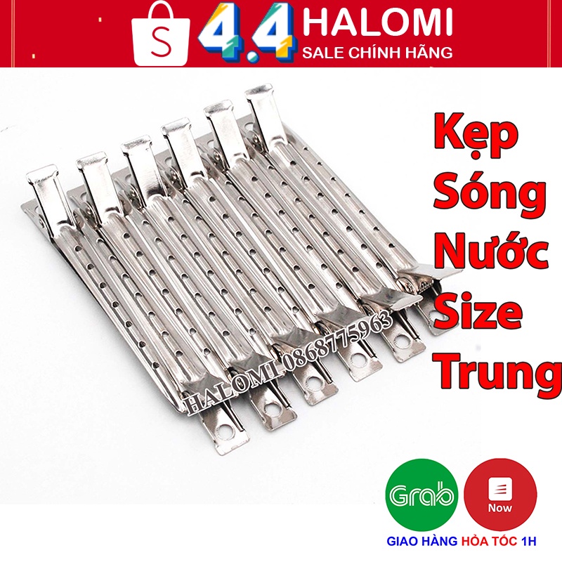 Kẹp Mỏ Vịt Làm Tóc Thép Size Trung Set 12 Chiếc Chống Sỉ Chính Hãng HALOMI