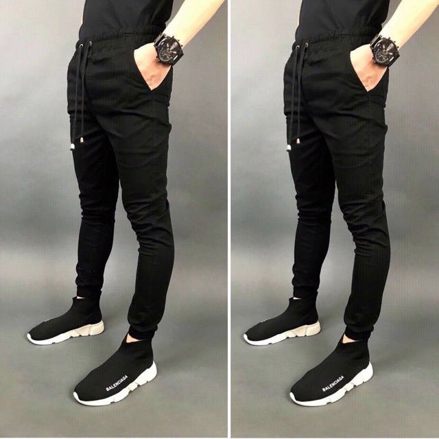 Jogger nam hàn quốc, chất kaki co giãn
