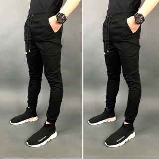 Jogger nam hàn quốc, chất kaki co giãn