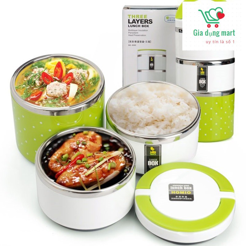 Cặp lồng cơm giữ nhiệt 3 tầng