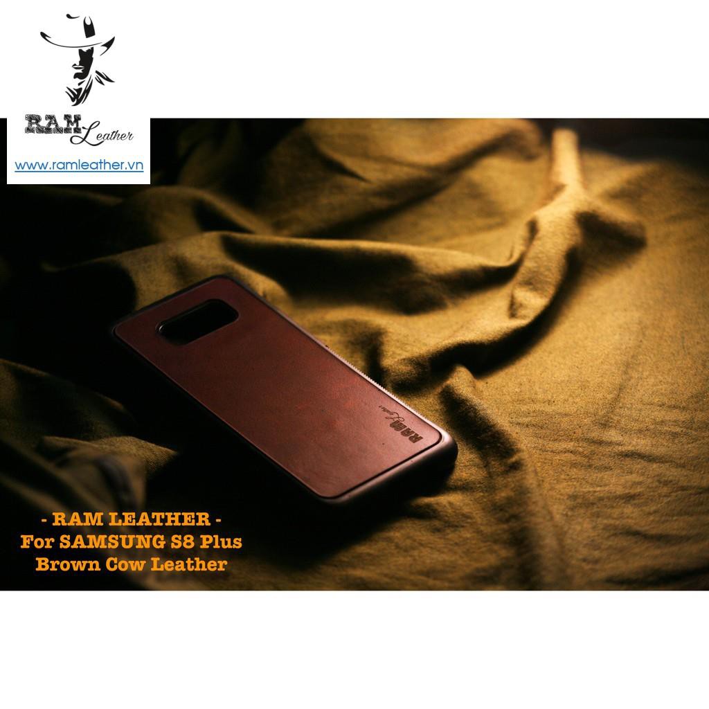 Ốp Lưng Da Bò Thật Bền Đẹp Chống Sốc Cho Samsung S8 Plus