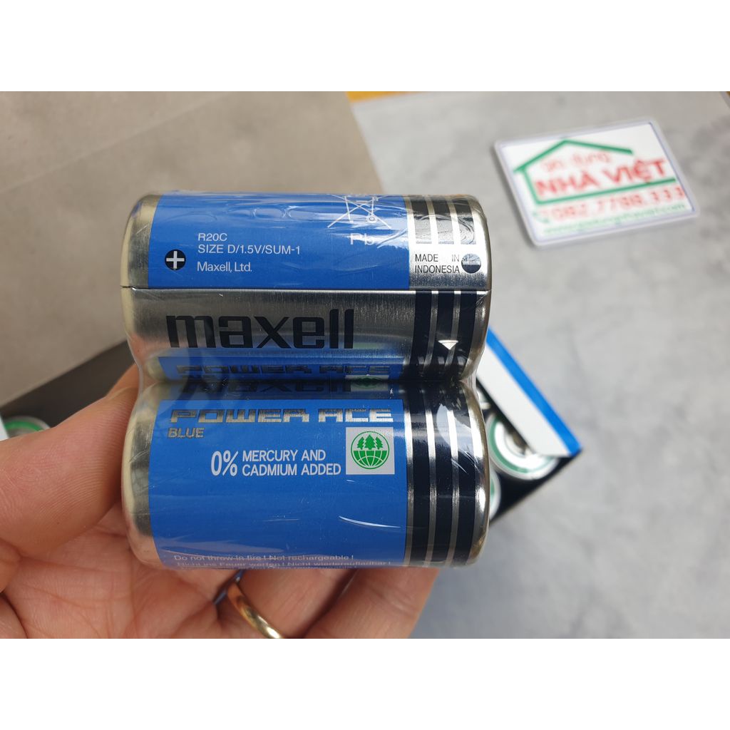 Cặp 2 viên Pin đại Maxell hàng Nhật R20C, Pin Size D, chất lượng cao