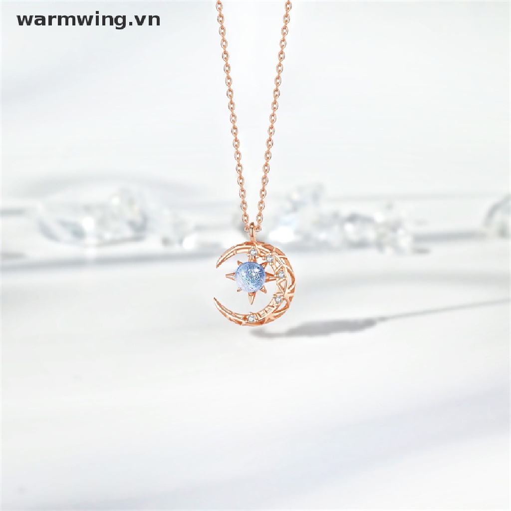 Vòng cổ Mặt Hình Mặt Trăng Đính Đá Phát Sáng Thời Trang