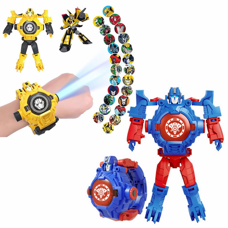 Đồng hồ biến hình siêu nhân cho bé trai, đồng hồ biến hình chiếu hình siêu nhân Avenger cho bé trai
