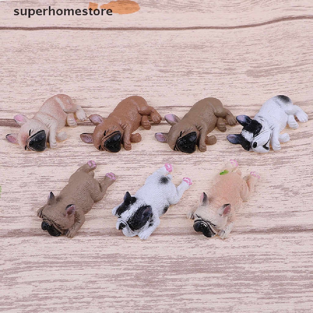 Mô Hình Chú Chó Bull Đang Ngủ Bằng Pvc Mới