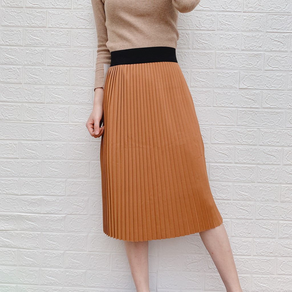 Chân váy xếp li dài, midi,xếp ly (FREESIZE) -CV291 | BigBuy360 - bigbuy360.vn