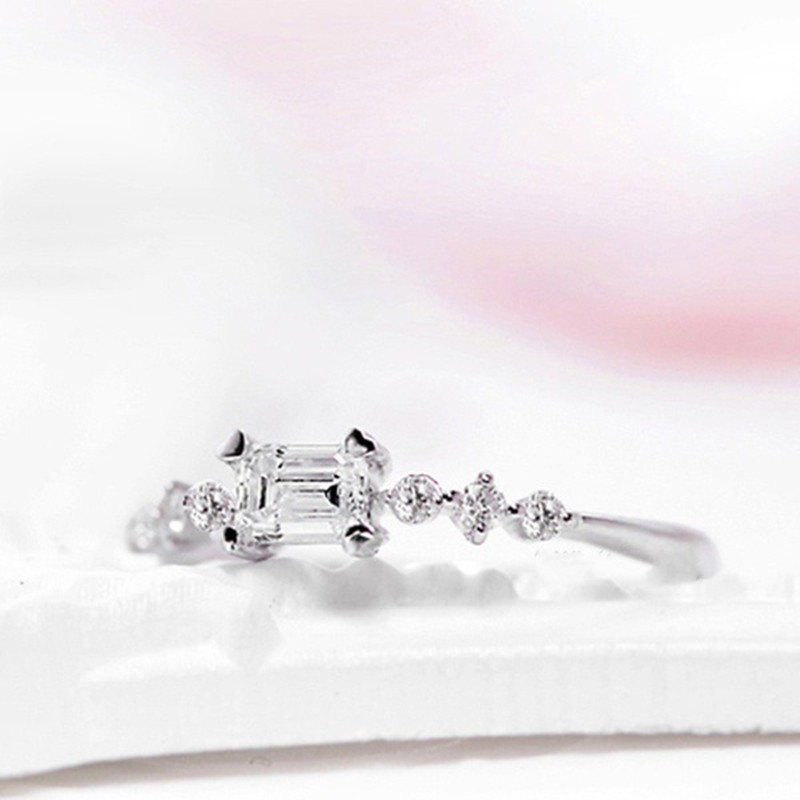 Nhẫn bạc 925 khảm kim cương R780 cho nữ