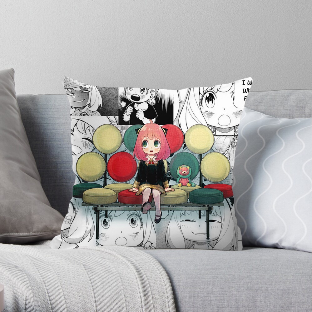 (m2) Gối IN HÌNH Spy x Family Gia đình điệp viên chibi anime xinh xắn tiện lợi gồm vỏ và ruột