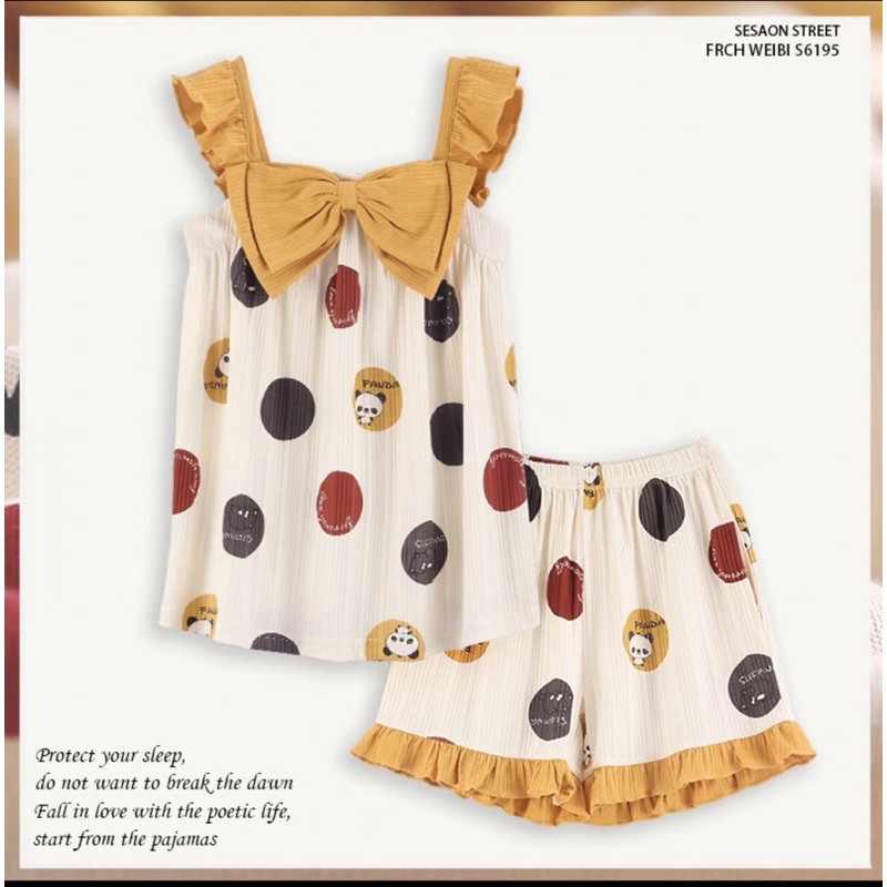 Bộ ngủ 2 dây kèm bra (có size to) | BigBuy360 - bigbuy360.vn