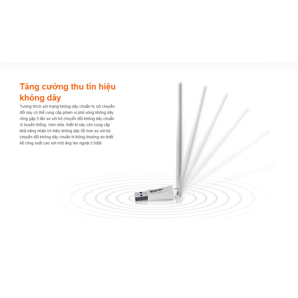 USB thu sóng Wifi Tenda W311MA tốc độ 150Mbps | BigBuy360 - bigbuy360.vn