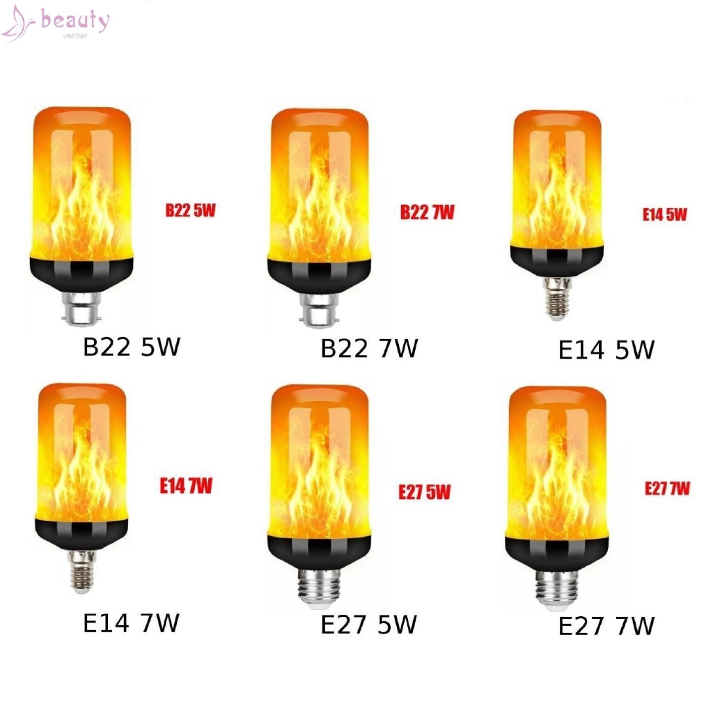 Bóng Đèn Hiệu Ứng Ngọn Lửa E27 / B22 / E14 85-265v 5w / 7w