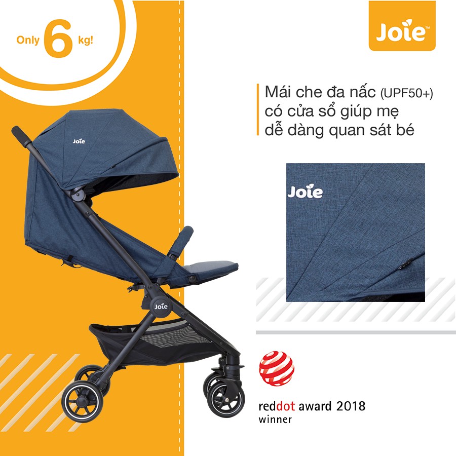 Xe đẩy trẻ em Joie Pact Deep Sea đến từ Anh Quốc  phù hợp với bé từ sơ sinh đến 15kg