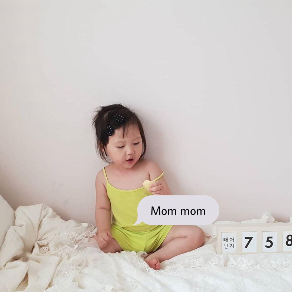 Đồ Bộ Cho Bé Gái  Bộ MINKY MOM 2 Dây Quần Bèo Cho Bé Chất Thun Lạnh Cao Cấp Siêu Mềm Siêu