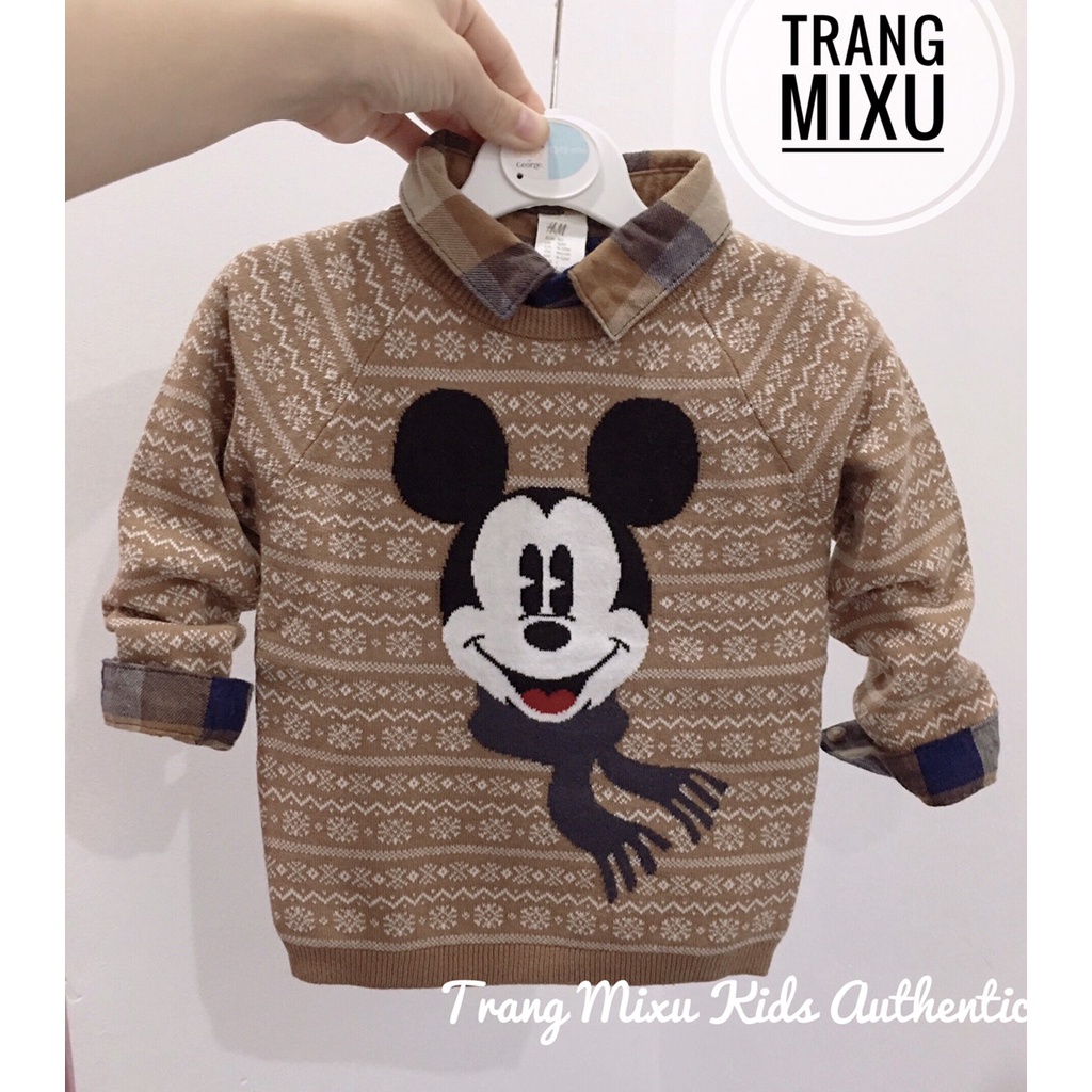 Áo len micky bé trai HM Auth sale