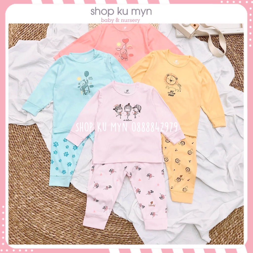 Bộ dài tay cho bé gái và bé trai Lullaby chất Pettit mỏng mát mặc thu đông NH666P